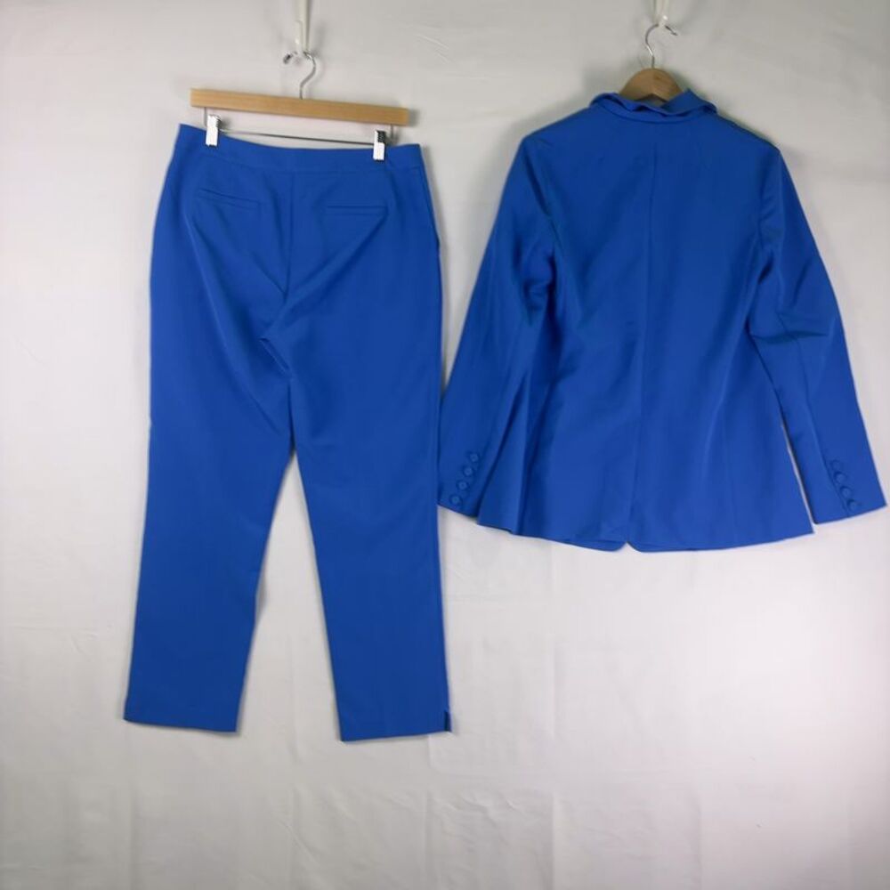 Laundry By Shelli Segal Electric Blue Blazer & Pants Suit - Picture 2 of 3
